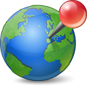 Globe with Pushpin Icon