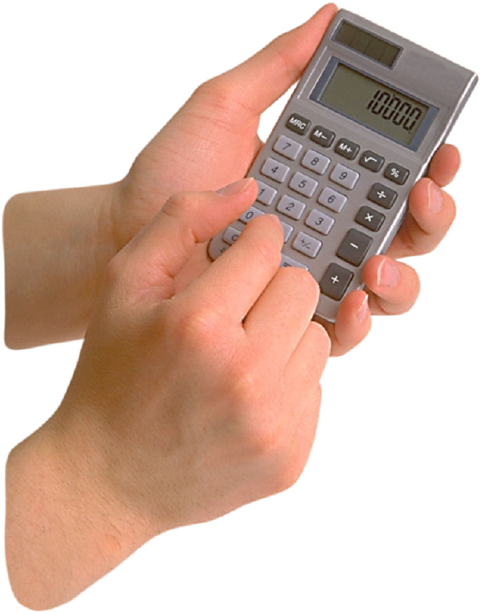 Hand with Calculator photo